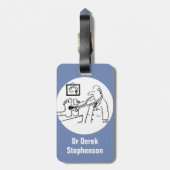 Funny Doctor Karos Feed mit Stethoscope Gepäckanhänger (Rückseite vertikal)