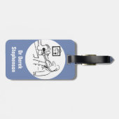 Funny Doctor Karos Feed mit Stethoscope Gepäckanhänger (Rückseite horizontal)