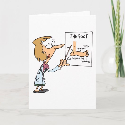 Funny Doctor lehrt Foot Anatomie Karte
