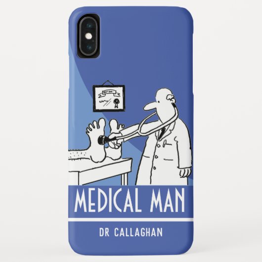 Funny Doctor mit Stethoskop-Kontrollfüße Case-Mate iPhone Hülle (Rückseite)