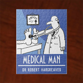 Funny Doctor mit Stethoskop-Kontrollfüße Puzzle