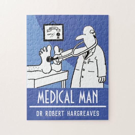 Funny Doctor mit Stethoskop-Kontrollfüße Puzzle (Vertikal)