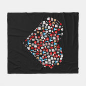 Funny Doctor Nurse print Geschenk Medizinischer Ac Fleecedecke (Vorderseite (Horizontal))