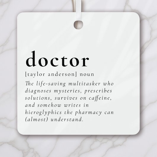 Funny Doctor Ornament Aus Metall