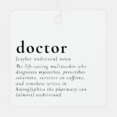 Funny Doctor Ornament Aus Metall (Vorderseite)