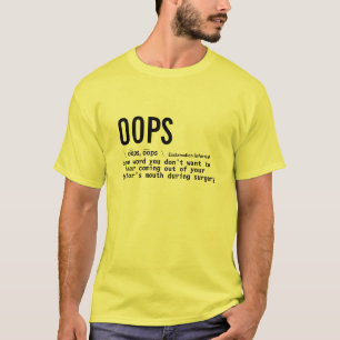 Funny Doctor Pun Medical Dictionary bedeutet Oops T-Shirt