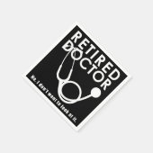Funny Doctor Retirement Medical Theme Serviette (Ecke)