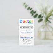 Funny Doctor Search Advertising  Visitenkarte (Stehend Vorderseite)
