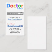 Funny Doctor Search Advertising  Visitenkarte (Vorne/Hinten)
