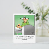Funny Doctor Spaß Postcard Postkarte (Stehend Vorderseite)