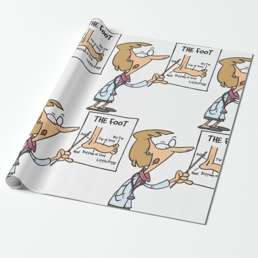 Funny Doctor Teaching Foot Anatomy Geschenkpapier (Ungerollt)