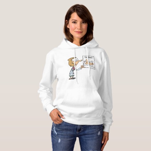 Funny Doctor Teaching Foot Anatomy Hoodie (Vorne ganz)