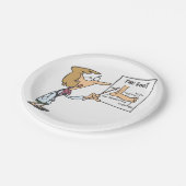 Funny Doctor Teaching Foot Anatomy Pappteller (Schrägansicht)