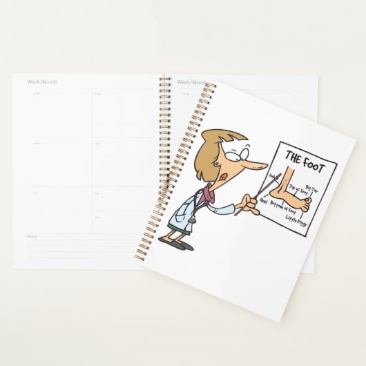 Funny Doctor Teaching Foot Anatomy Planer (Anzeige)