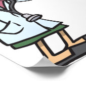 Funny Doctor Teaching Foot Anatomy Poster (Ecke)