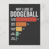 Funny Dodgeball Sport Warum ich bei Dodgeball verl Einladungspostkarte (Vorderseite)