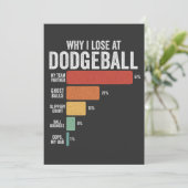 Funny Dodgeball Sport Warum ich bei Dodgeball verl Save The Date (Stehend Vorderseite)