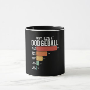Funny Dodgeball Sport Warum ich bei Dodgeball verl Tasse