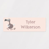 Funny dodo bird Cartoon personalisiert Etiketten (Design 2)