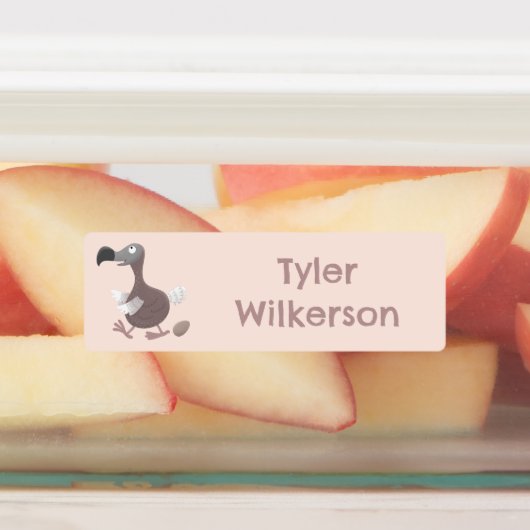 Funny dodo bird Cartoon personalisiert Etiketten (Befestigt)