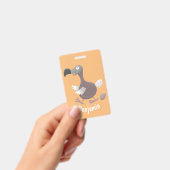 Funny dodo Vogel Cartoon Illustration Ausweis (Handheld)