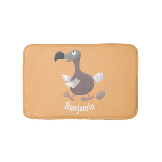 Funny dodo Vogel Cartoon Illustration Badematte (Vorderseite)