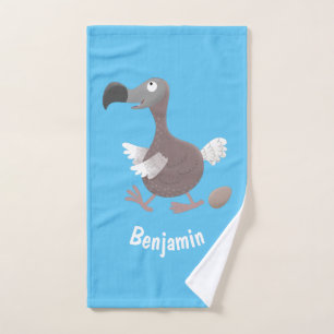 Funny dodo Vogel Cartoon Illustration Badhandtuch Set