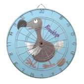 Funny dodo Vogel Cartoon Illustration Dartscheibe (vorne)