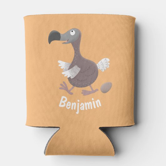 Funny dodo Vogel Cartoon Illustration Dosenkühler (Rückseite)
