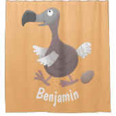Funny dodo Vogel Cartoon Illustration Duschvorhang (Vorderseite)
