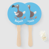 Funny dodo Vogel Cartoon Illustration Fächer (Vorne und Hinten)