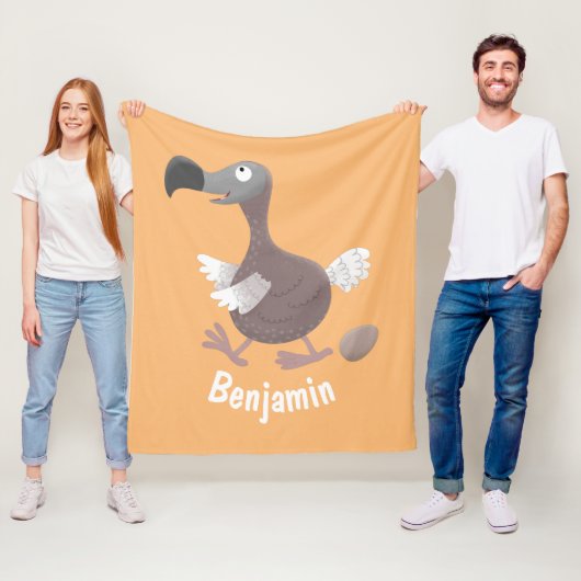 Funny dodo Vogel Cartoon Illustration Fleecedecke (Beispiel)
