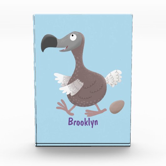 Funny dodo Vogel Cartoon Illustration Fotoblock (Vorderseite)