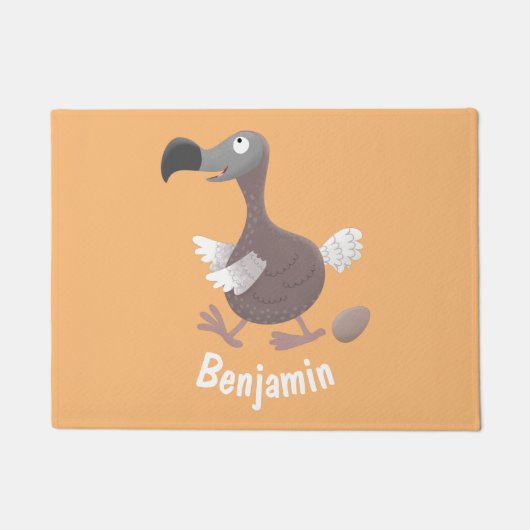 Funny dodo Vogel Cartoon Illustration Fußmatte (Vorderseite)