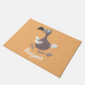 Funny dodo Vogel Cartoon Illustration Fußmatte (Schrägansicht)