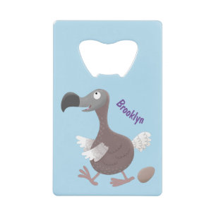 Funny dodo Vogel Cartoon Illustration Geldbeutel Flaschenöffner