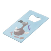 Funny dodo Vogel Cartoon Illustration Geldbeutel Flaschenöffner (Vorderseite Schrägansicht)