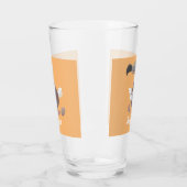 Funny dodo Vogel Cartoon Illustration Glas (Links)