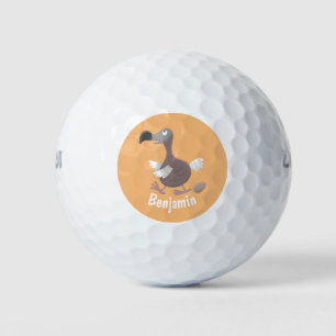 Funny dodo Vogel Cartoon Illustration Golfball