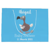 Funny dodo Vogel Cartoon Illustration Große Geschenktüte (Rückseite)