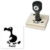 Funny dodo Vogel Cartoon Illustration Gummistempel (Stempel)