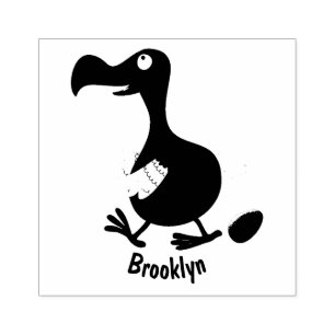 Funny dodo Vogel Cartoon Illustration Gummistempel