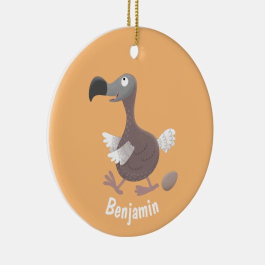 Funny dodo Vogel Cartoon Illustration Keramik Ornament (Rechts)