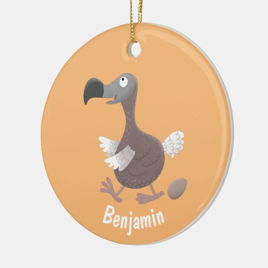 Funny dodo Vogel Cartoon Illustration Keramik Ornament (Links)