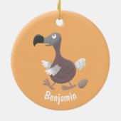 Funny dodo Vogel Cartoon Illustration Keramik Ornament (Hinten)