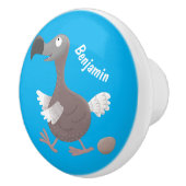 Funny dodo Vogel Cartoon Illustration Keramikknauf (Rechts)