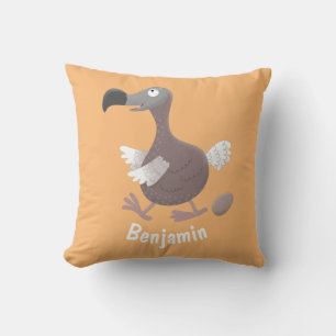 Funny dodo Vogel Cartoon Illustration Kissen