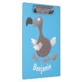 Funny dodo Vogel Cartoon Illustration Klemmbrett (Rechts)