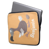Funny dodo Vogel Cartoon Illustration Laptopschutzhülle (Vorderseite Links)