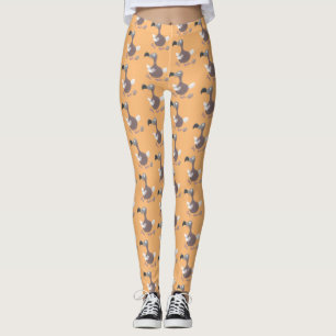 Funny dodo Vogel Cartoon Illustration Leggings